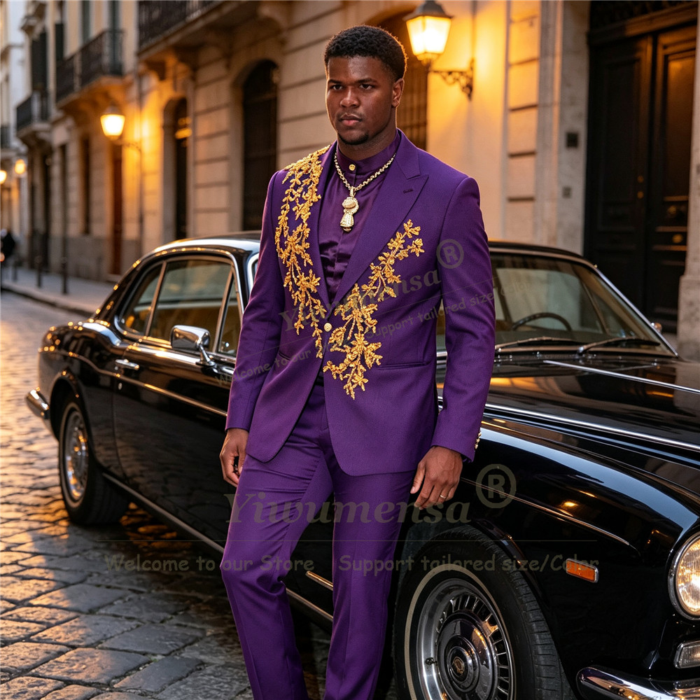 Men Formal Wear Purple - Unique Design Purple Suits Men 2