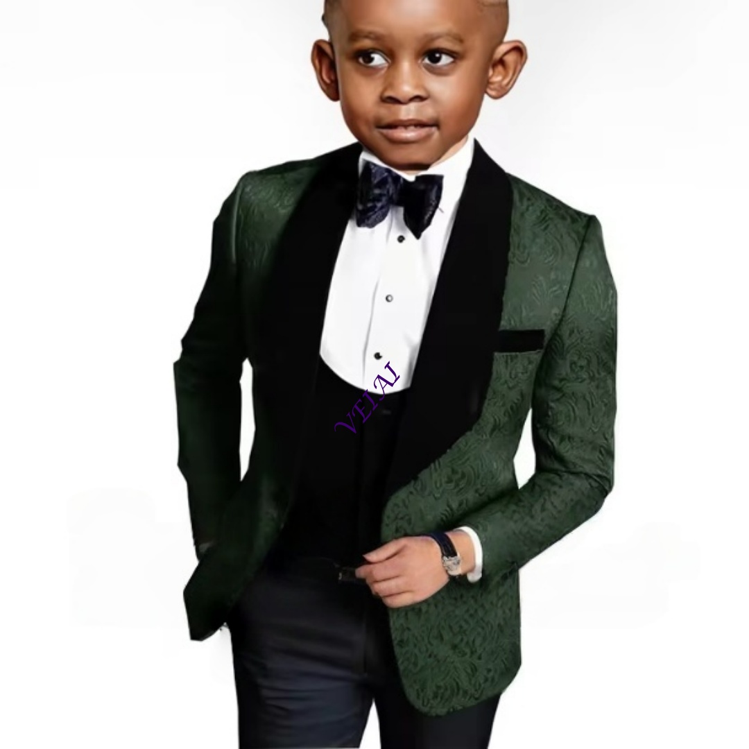 Formal Wear For Men Kids - IFashion Boys Floral Three-piece Suit Wedding