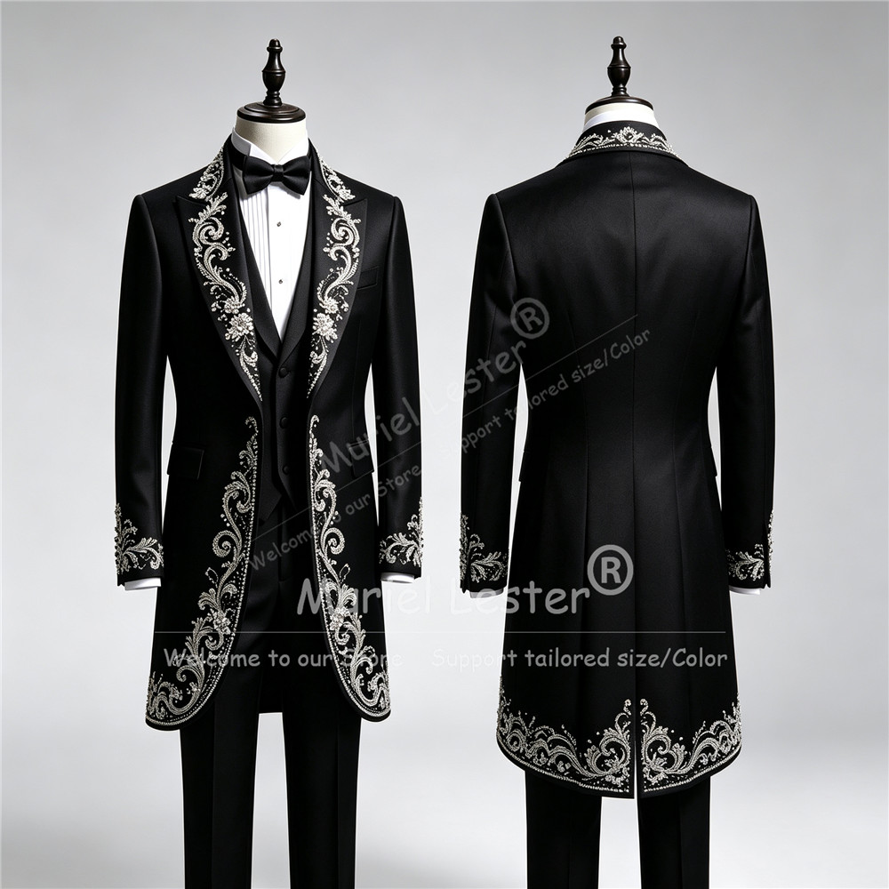 Men'S Formal Wear Attire - Luxury Man Wedding Tuxedo Suits Long