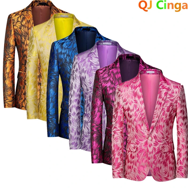 Red men's long-sleeved suit ja - Men Formal Wear Purple 评论和价格