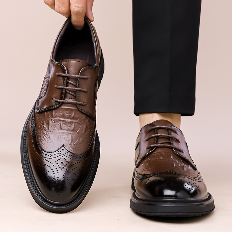 Summer New Leather Shoes Men's - Formal Men Office Wear Sandals 评论和价格