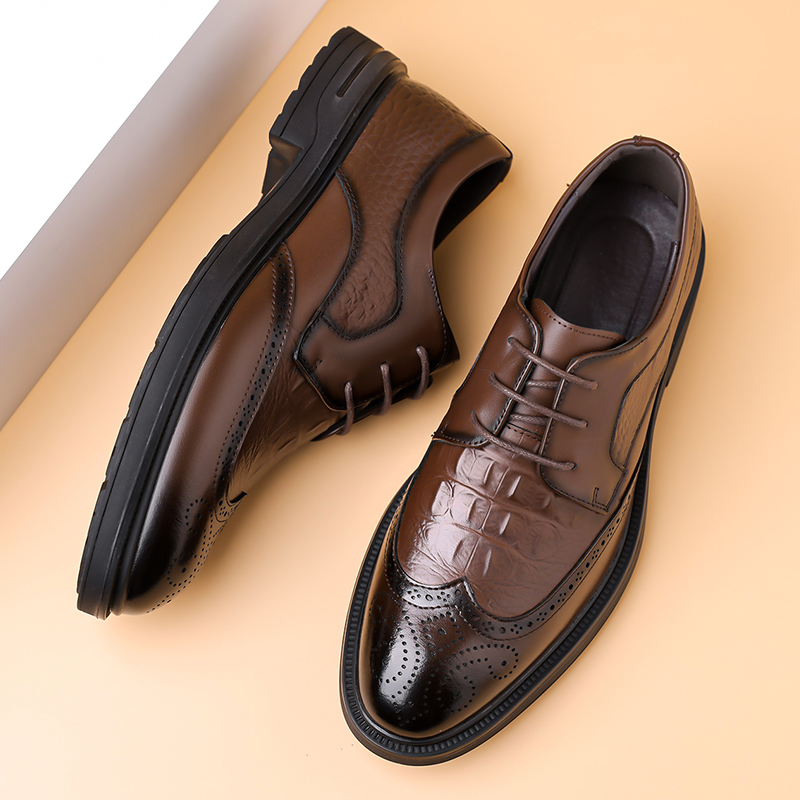 Summer New Leather Shoes Men's - Formal Men Office Wear Sandals 评论和价格