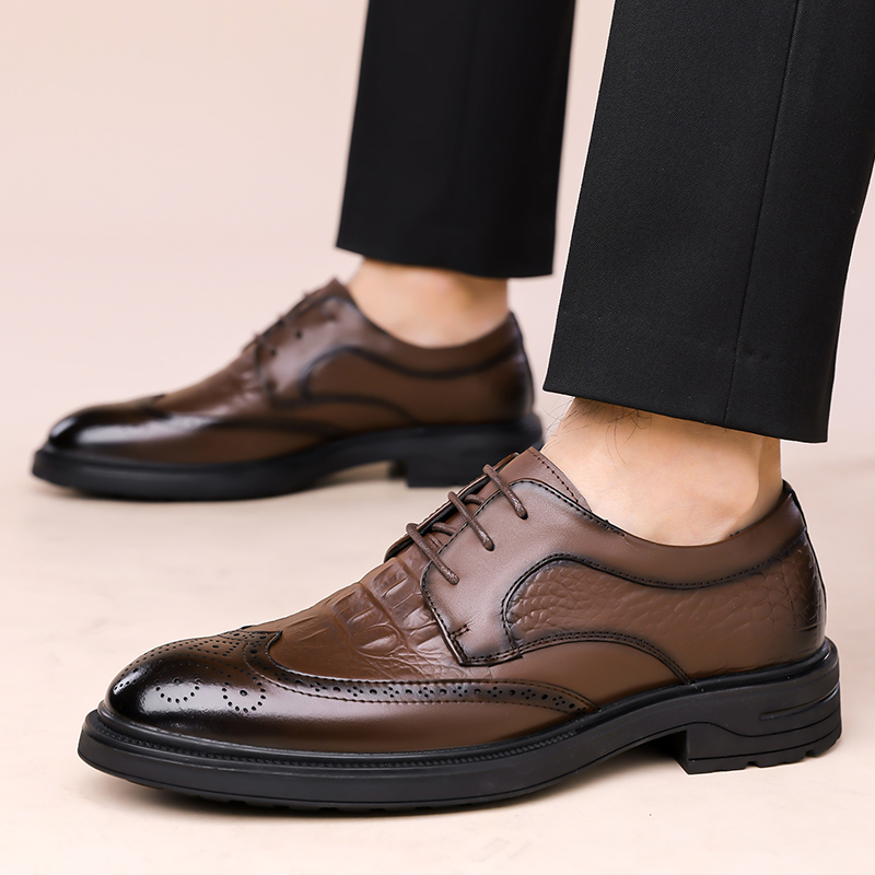 Summer New Leather Shoes Men's - Formal Men Office Wear Sandals 评论和价格