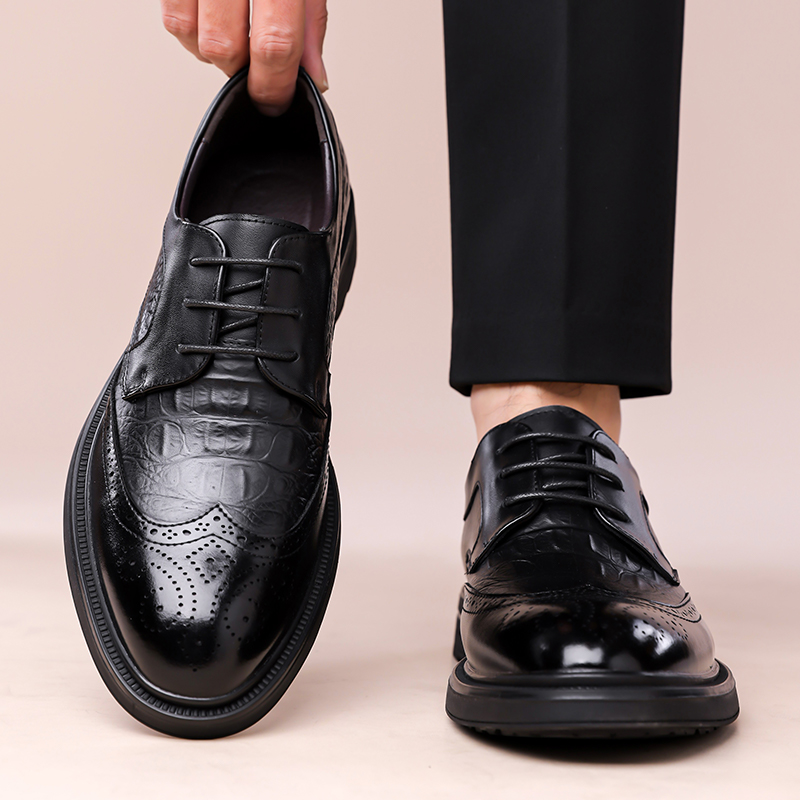Summer New Leather Shoes Men's - Formal Men Office Wear Sandals 评论和价格