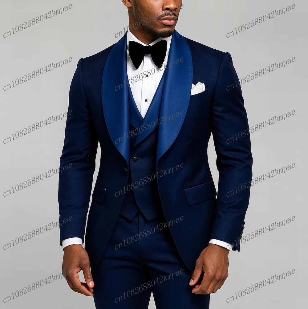 New Navy Blue Formal Men Suit  - Young Men Formal Wear 评论和价格