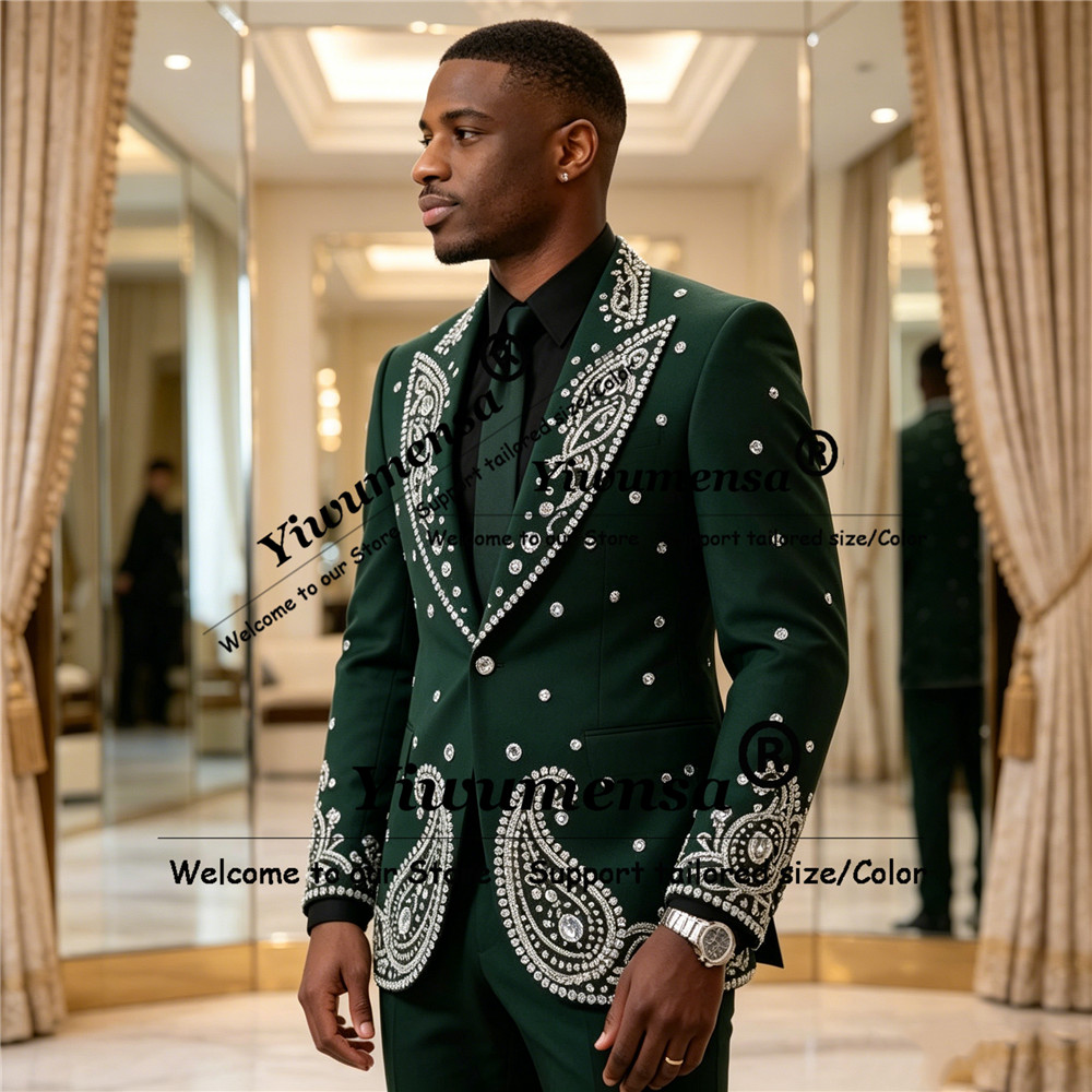 Sparkly Jewelry Stones Ornamen - Men'S Formal Wear Attire 评论和价格