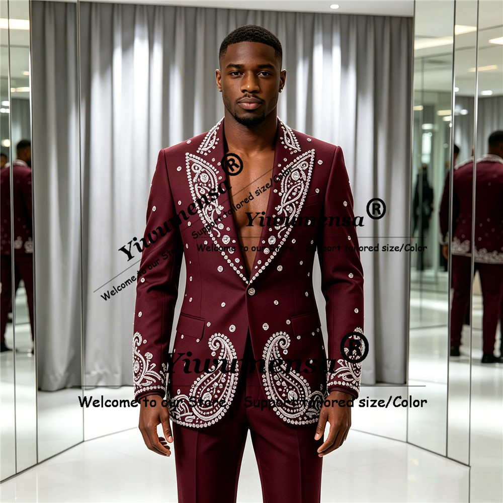 Sparkly Jewelry Stones Ornamen - Men'S Formal Wear Attire 评论和价格