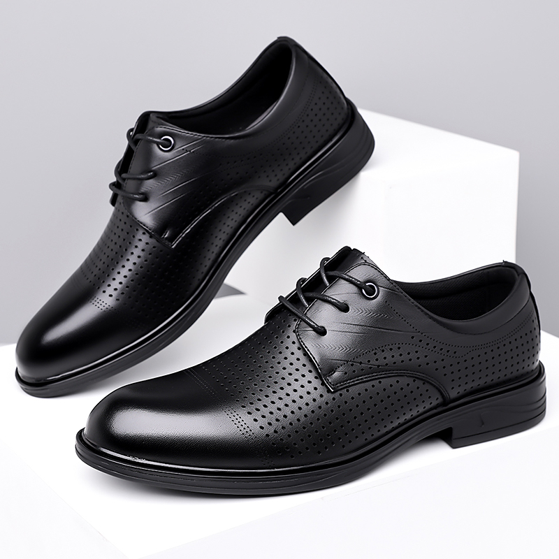Summer New Leather Shoes Men's - Formal Men Office Wear Sandals 评论和价格
