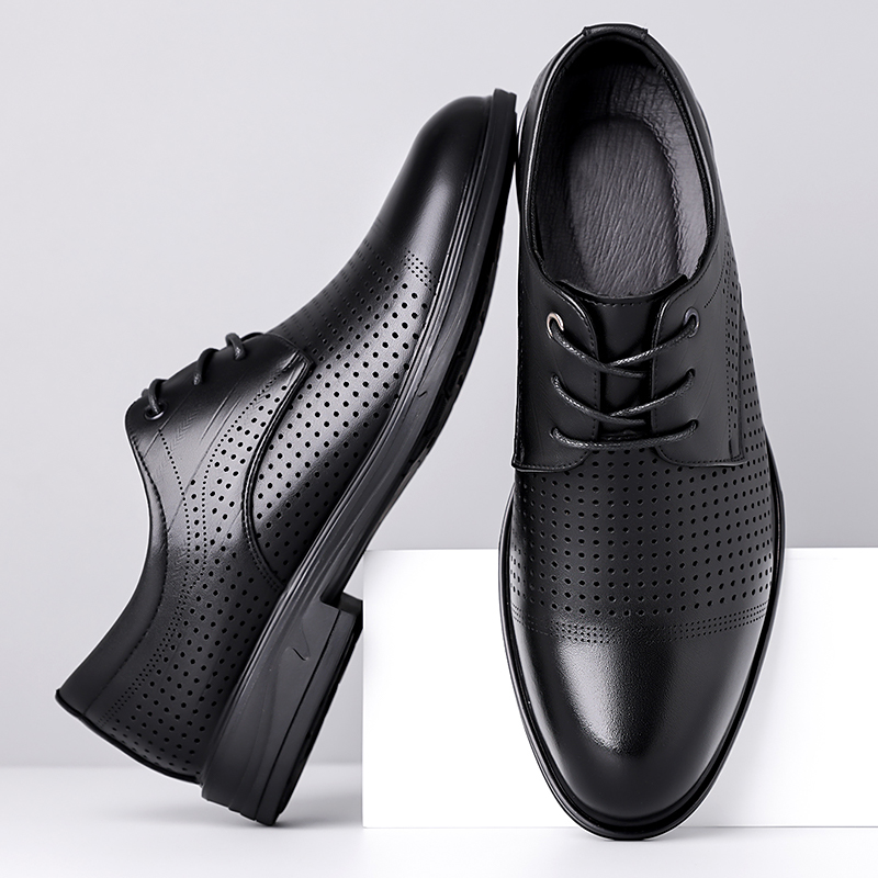 Summer New Leather Shoes Men's - Formal Men Office Wear Sandals 评论和价格