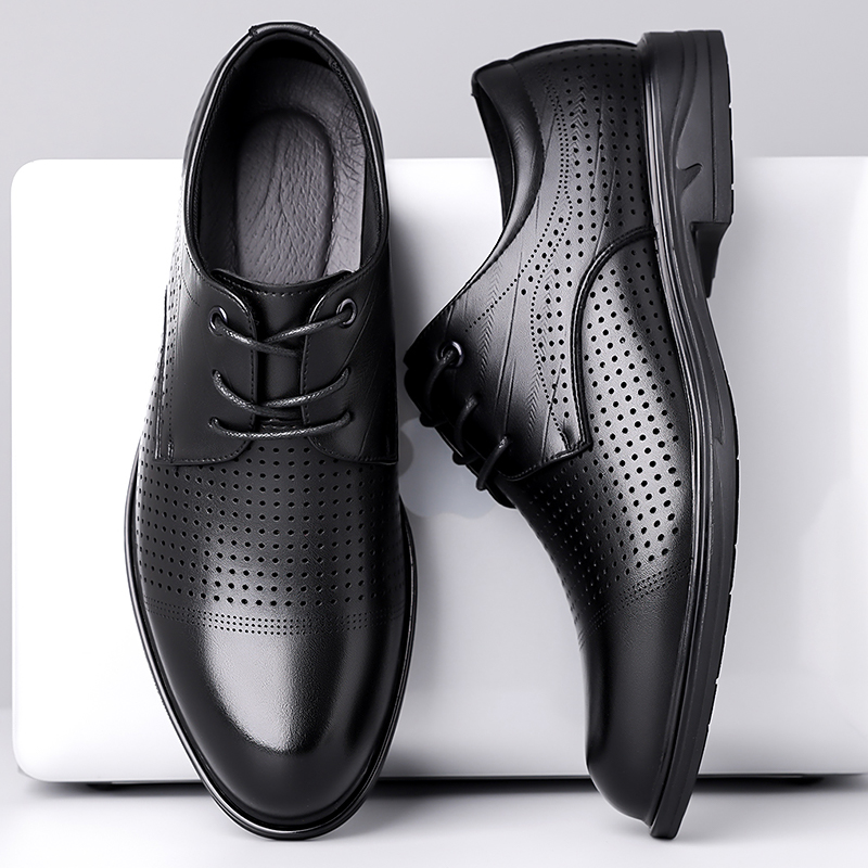 Summer New Leather Shoes Men's - Formal Men Office Wear Sandals 评论和价格