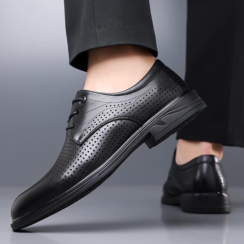 Summer New Leather Shoes Men's - Formal Men Office Wear Sandals 评论和价格