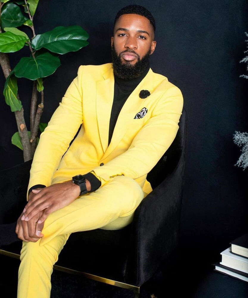 Men's Yellow Suits Slim Fit Si - Formal Wear For Men Yellow 评论和价格