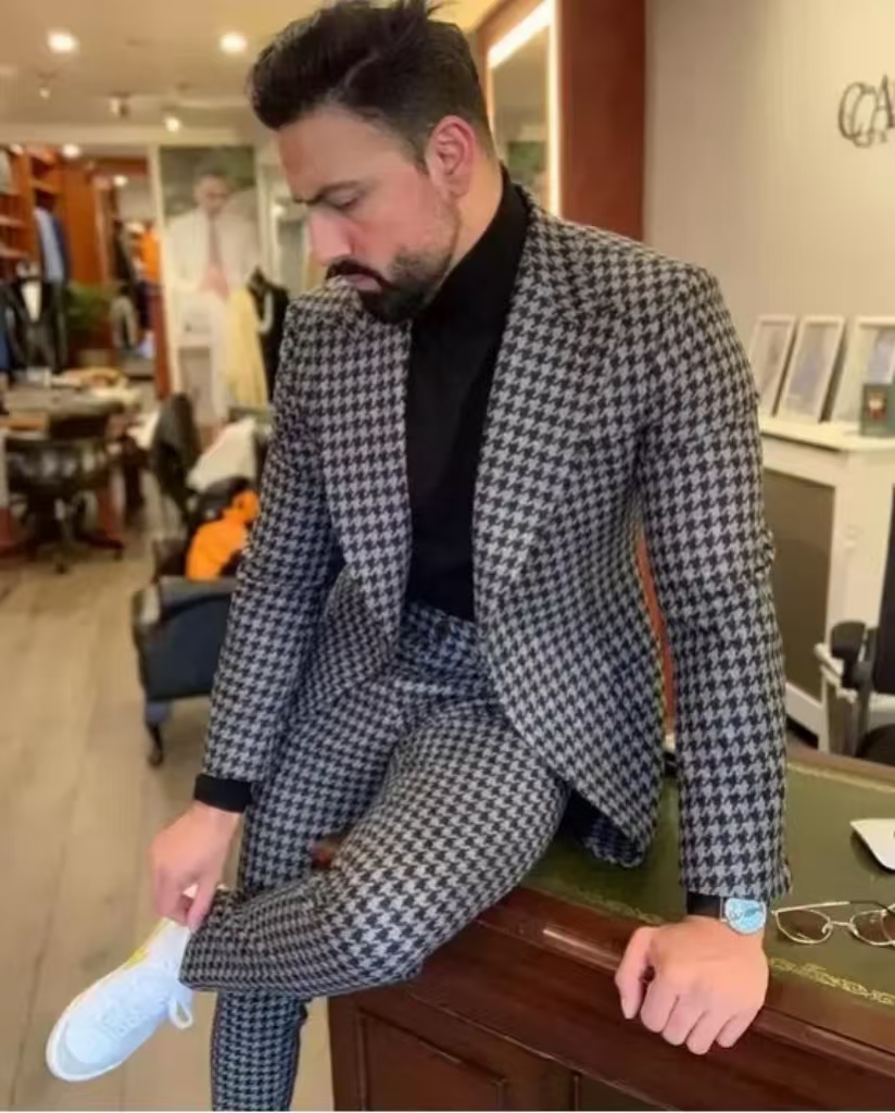 Houndstooth Vintage Men's Suit - Men'S Vintage Formal Wear 评论和价格