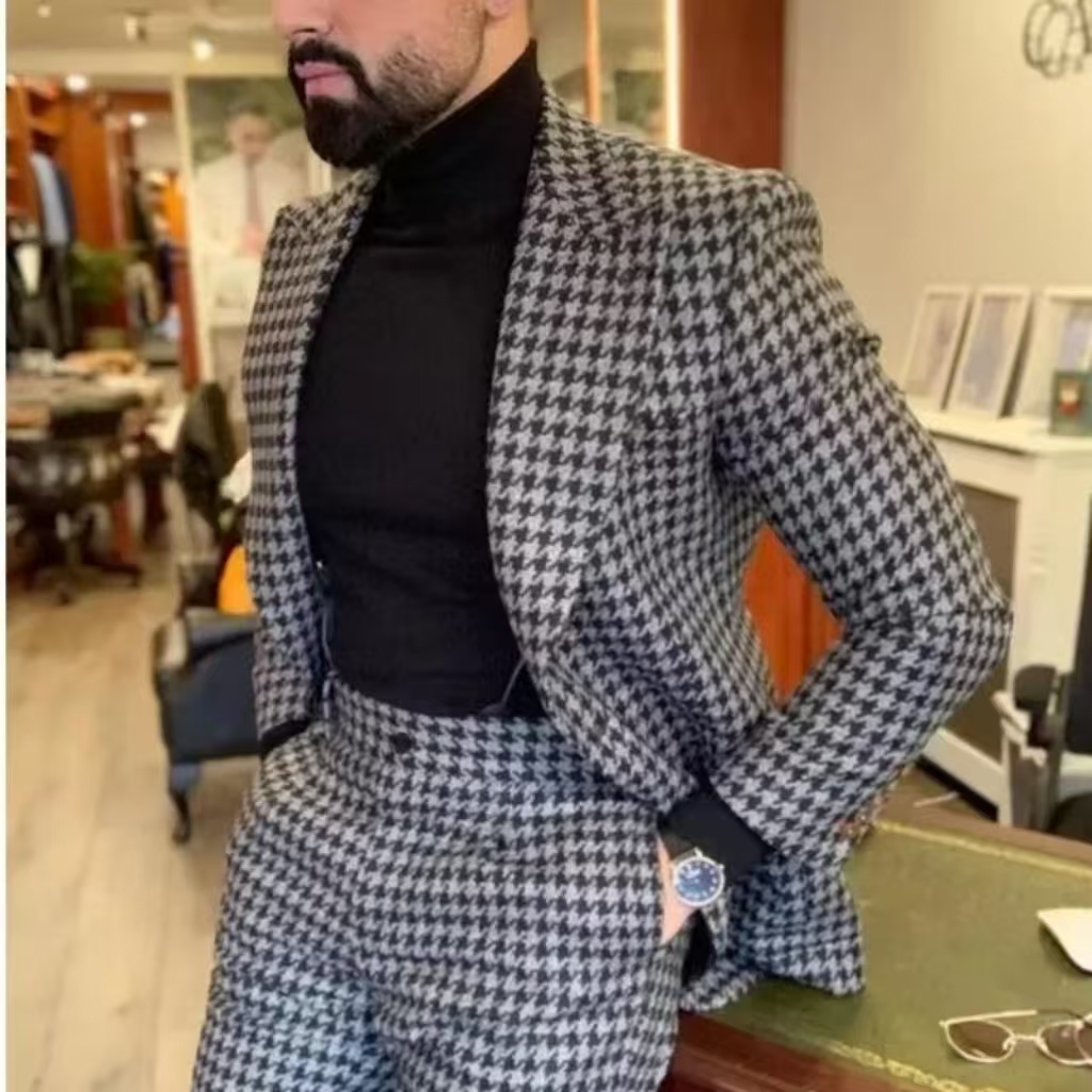 Houndstooth Vintage Men's Suit - Men'S Vintage Formal Wear 评论和价格
