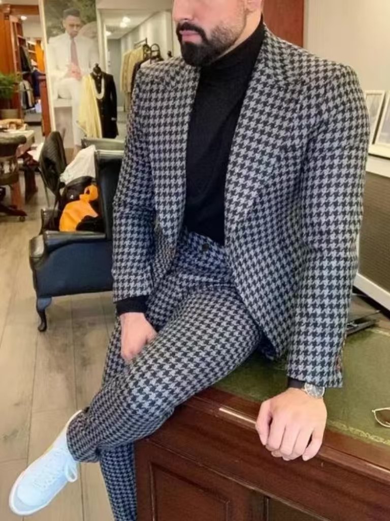 Houndstooth Vintage Men's Suit - Men'S Vintage Formal Wear 评论和价格