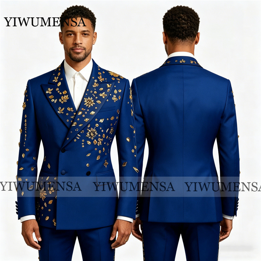 Brilliant Royal Blue Suits Men - Men'S Formal Wear Jewelry 评论和价格
