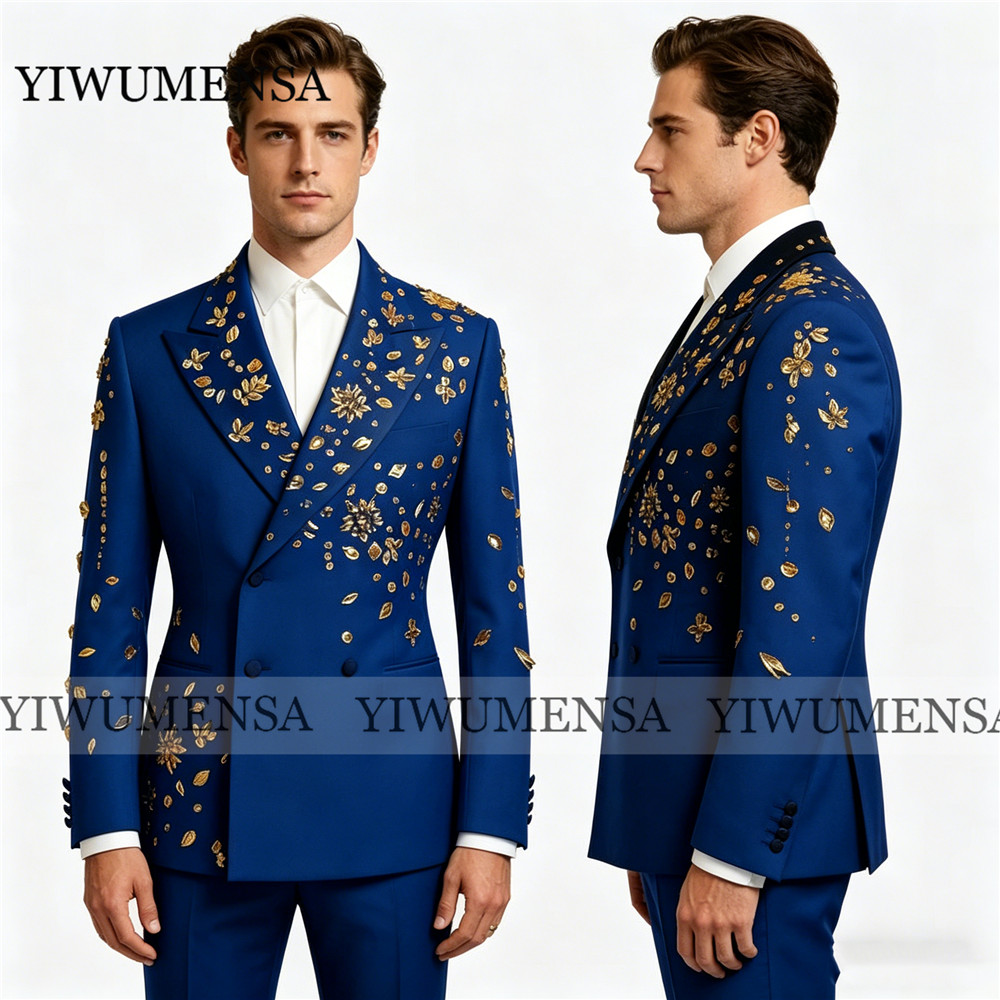 Brilliant Royal Blue Suits Men - Men'S Formal Wear Jewelry 评论和价格
