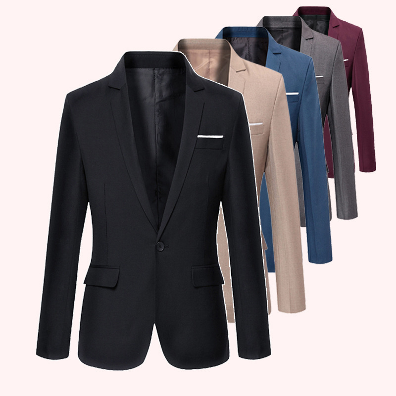 Suit Coat Men Solid Color Slim - Men'S Formal Wear For Marriage 评论和价格
