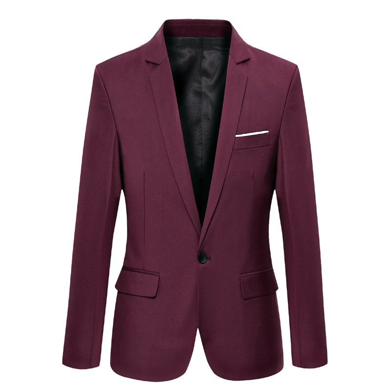 Suit Coat Men Solid Color Slim - Men'S Formal Wear For Marriage 评论和价格
