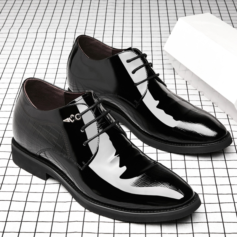 3/6/8 Cm Elevator Shoes Men Dr - Young Men Formal Wear 评论和价格