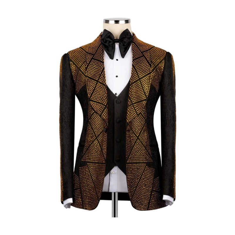 Gold Beads Men Suit Attire For - Men'S Formal Wear Attire 评论和价格