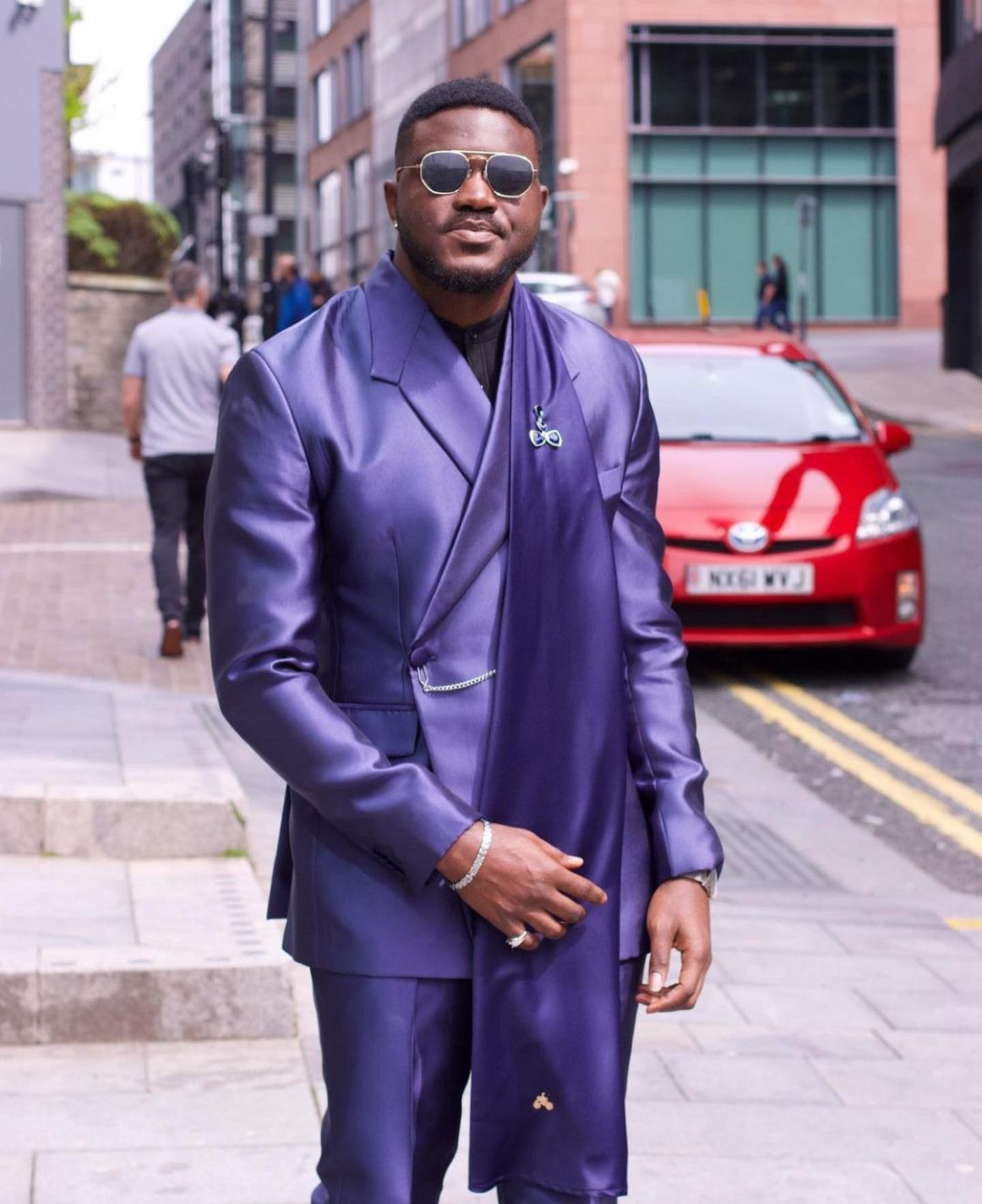 Purple Satin Men Suit Set 2 Pi - Men Formal Wear Purple 评论和价格