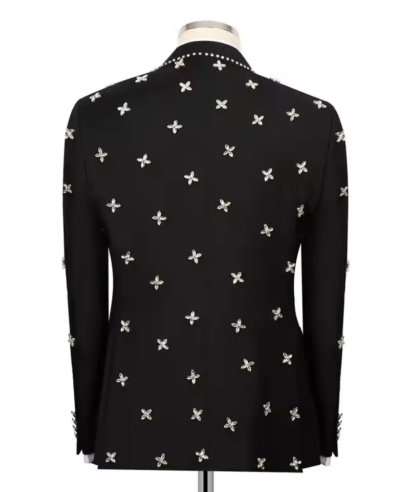 Luxury Diamond Beaded Men Tuxe - Men'S Formal Wear No Suit 评论和价格
