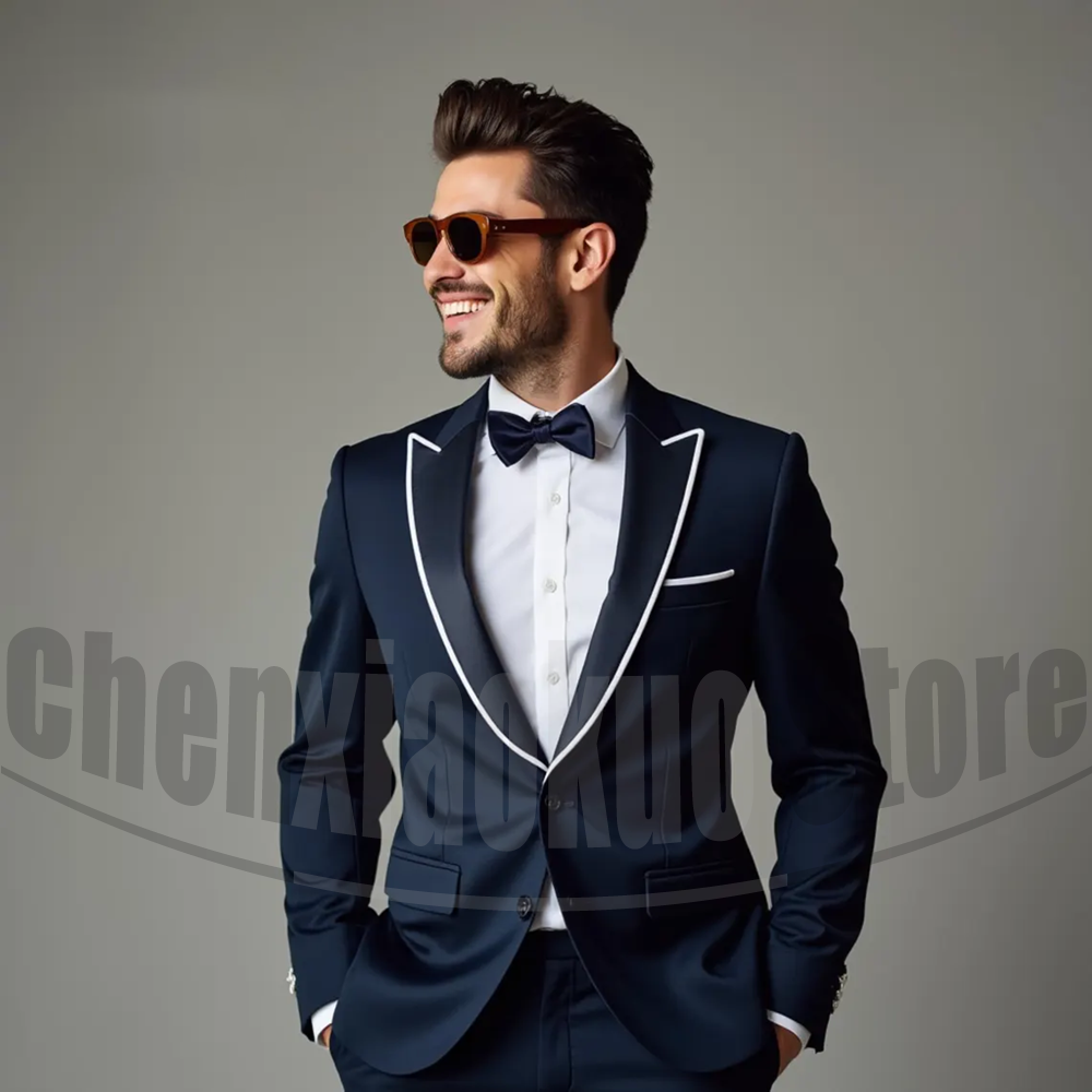 Men Suits Fashion Peak Lapel S - Men Formal Wear 2025 评论和价格