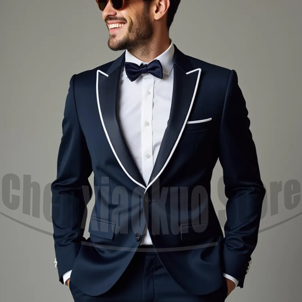 Men Suits Fashion Peak Lapel S - Men Formal Wear 2025 评论和价格