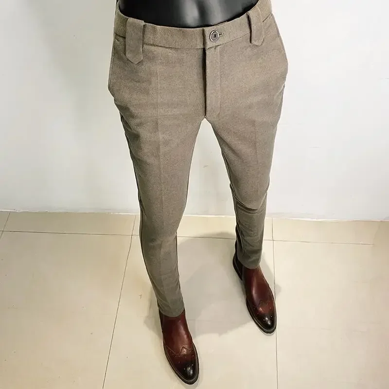 Autumn Winter Thickened Woolen - Men'S Formal Wear For Office 评论和价格