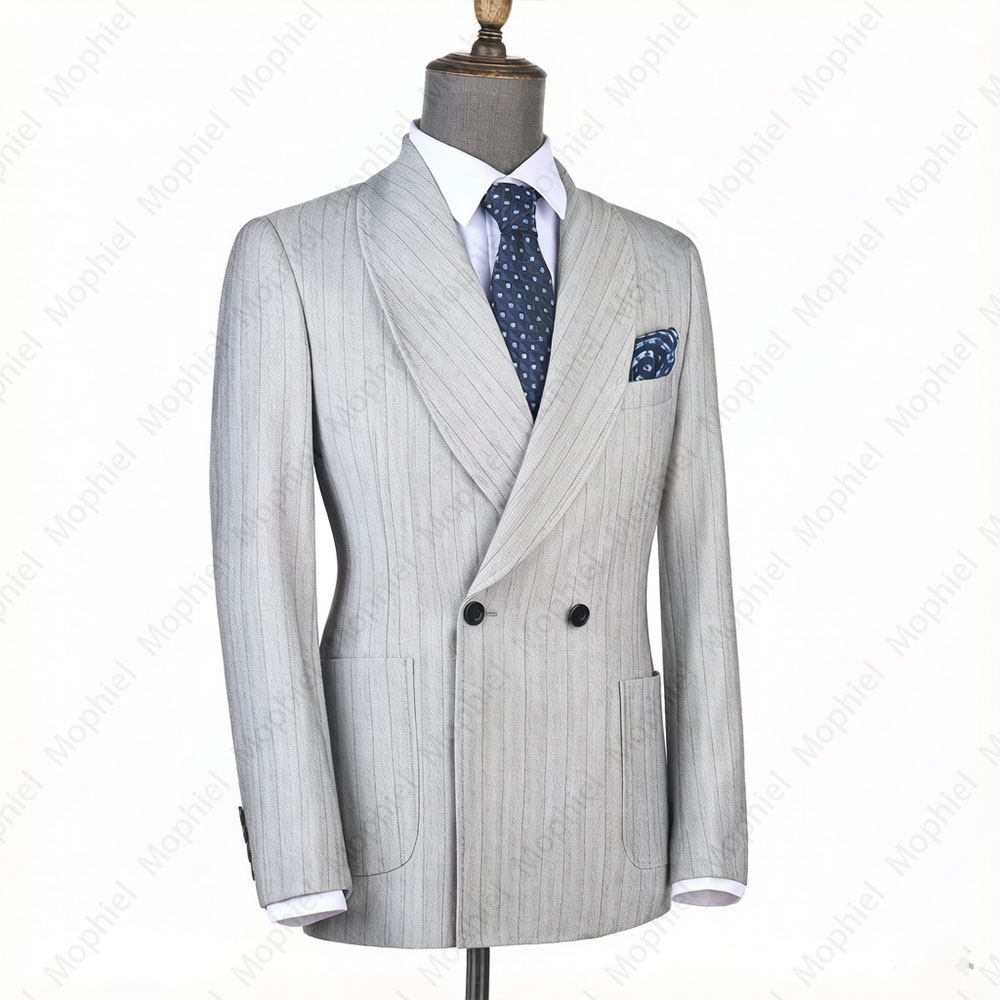 Mophiel Light Grey Men Suits S - Men'S Formal Wear For Office 评论和价格