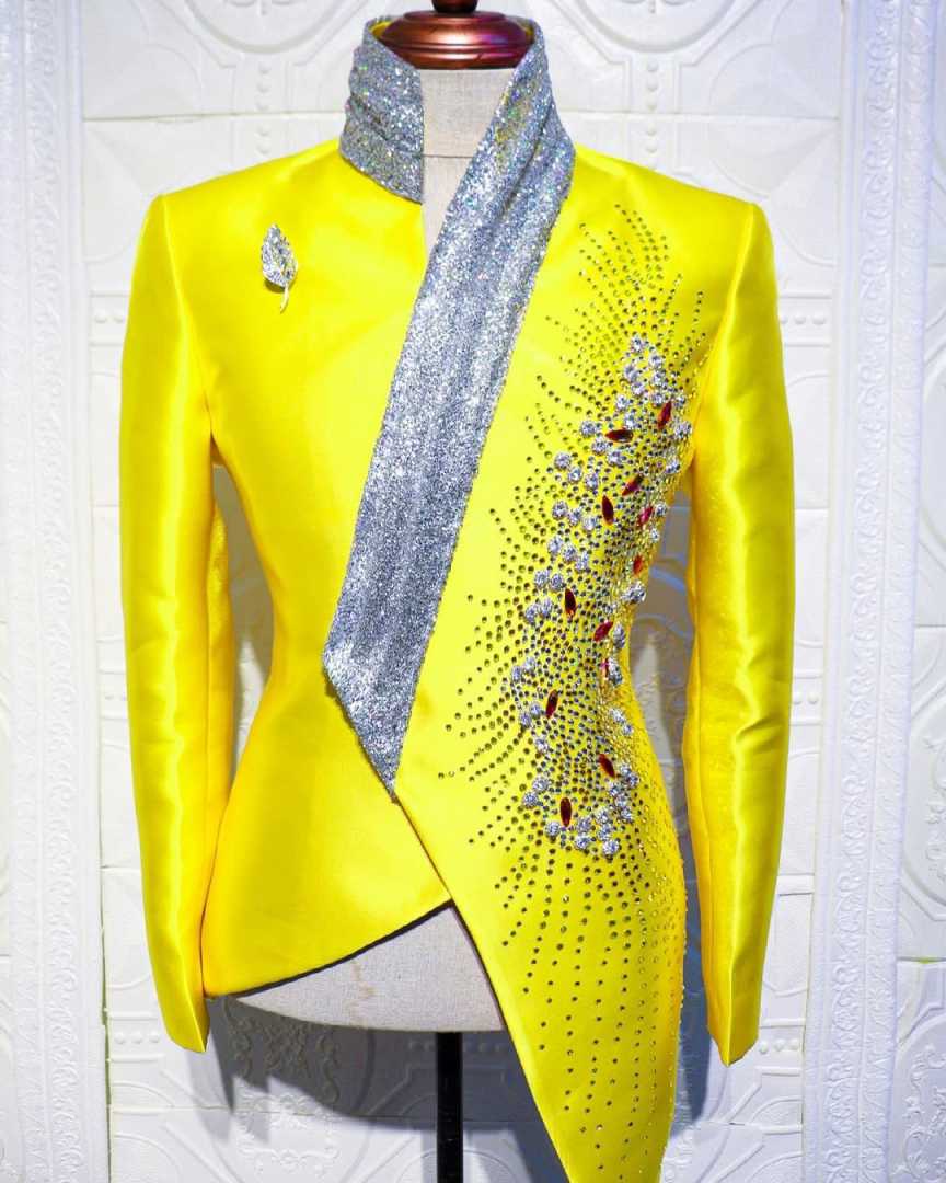 Fashion Yellow Wedding Tuxedos - Formal Wear For Men Yellow 评论和价格