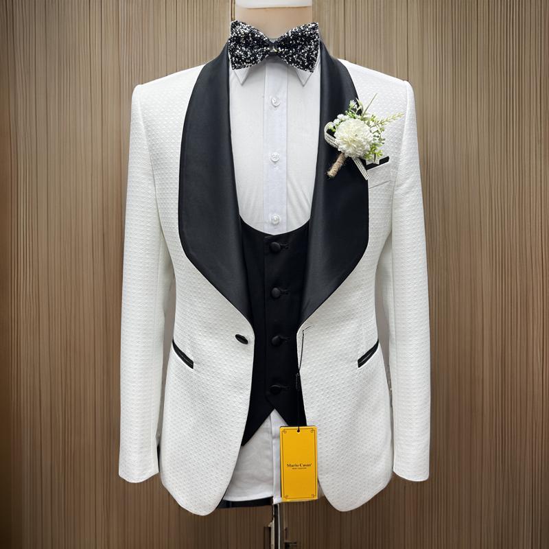 Plaid Wedding Tuxedo for Groom - Men Formal Wear 2025 评论和价格