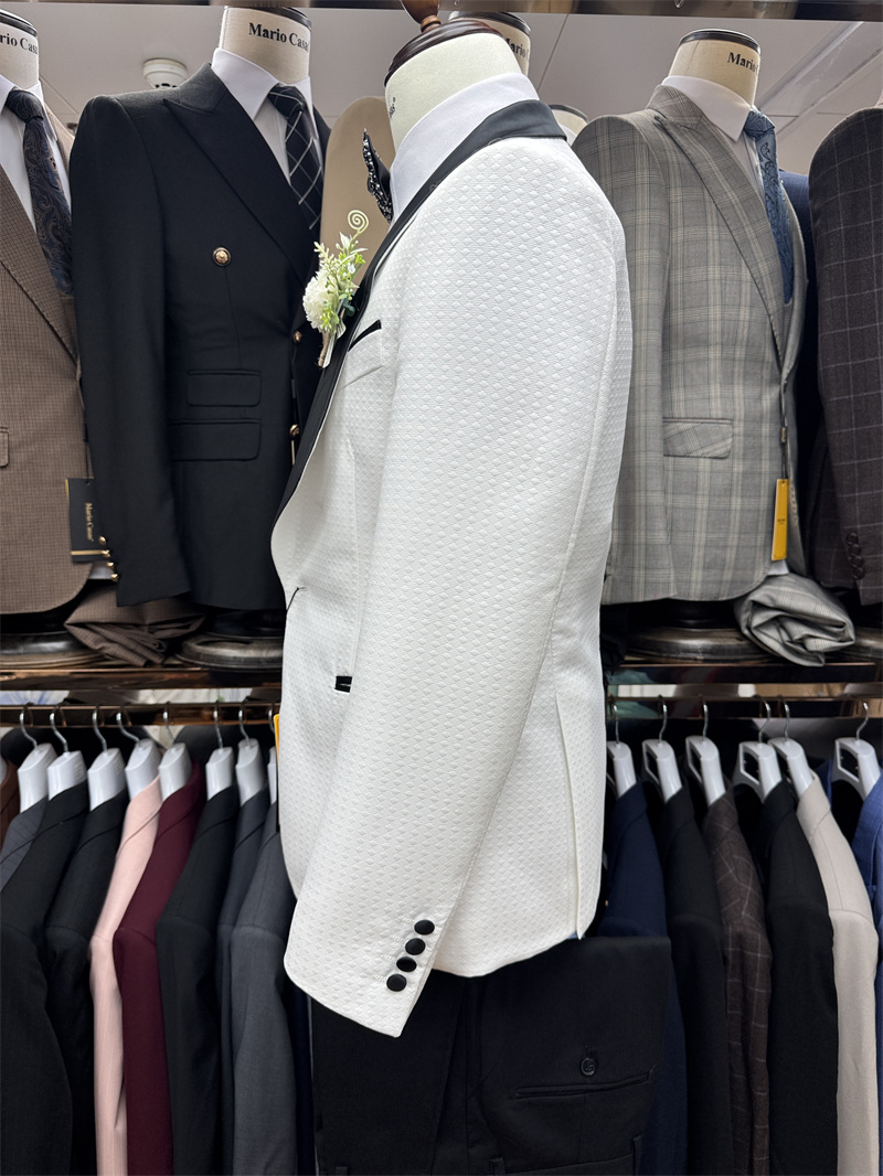 Plaid Wedding Tuxedo for Groom - Men Formal Wear 2025 评论和价格