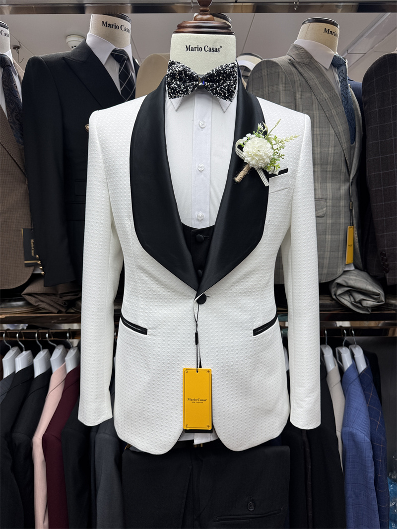 Plaid Wedding Tuxedo for Groom - Men Formal Wear 2025 评论和价格
