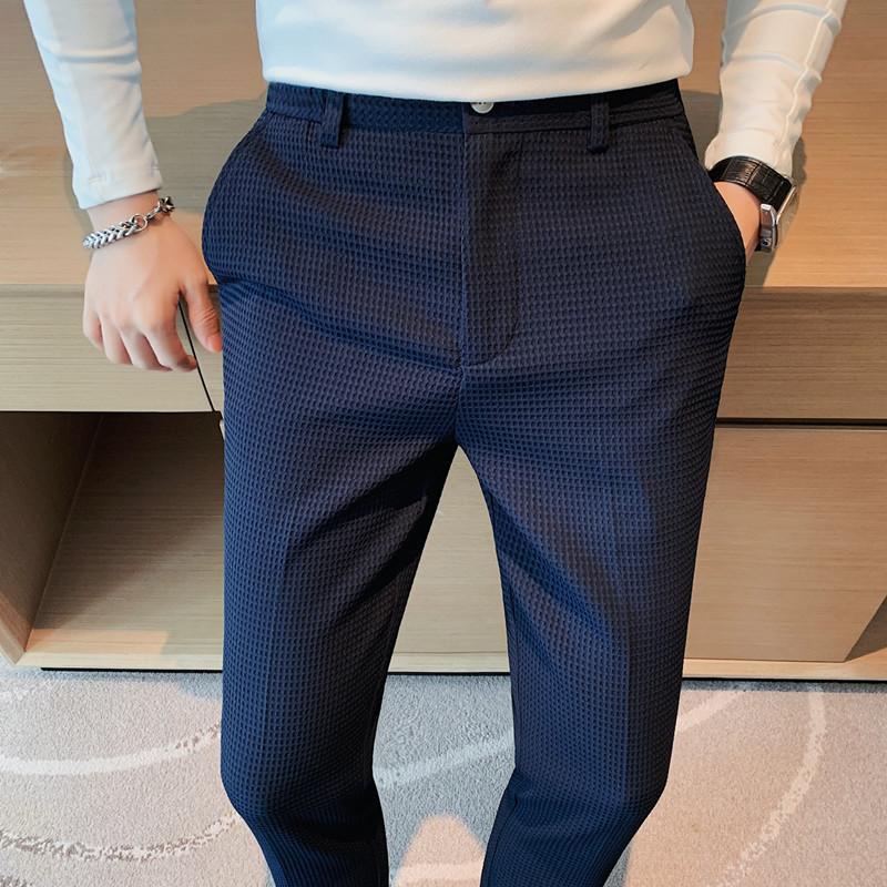 2024 Autumn New Waffle Stretch - Young Men Formal Wear 评论和价格