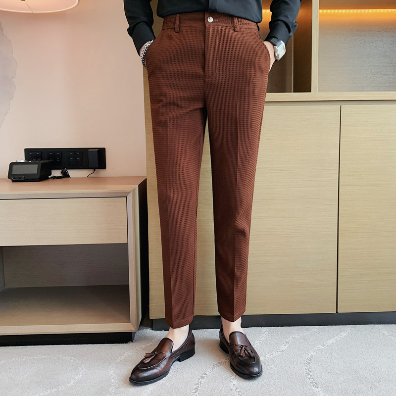2024 Autumn New Waffle Stretch - Young Men Formal Wear 评论和价格