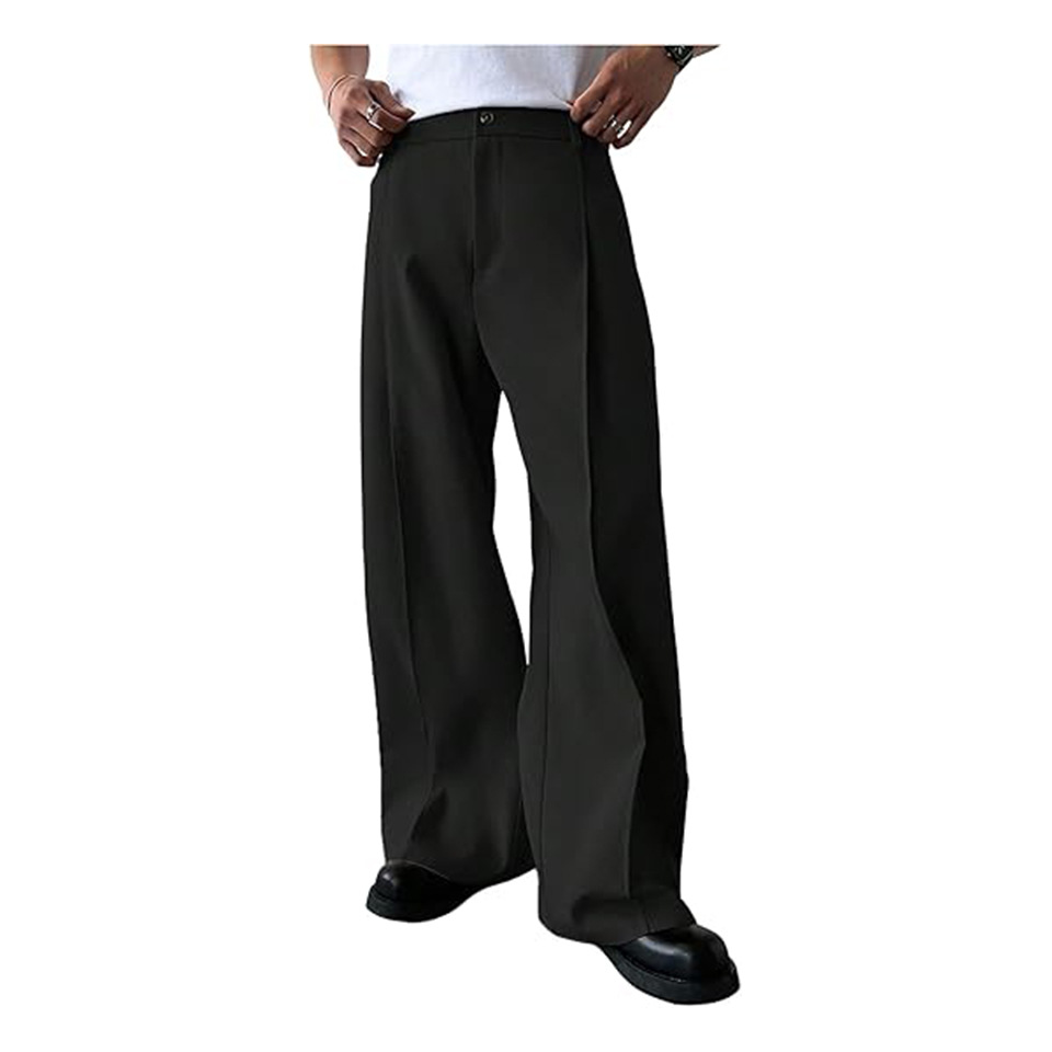 Men's Solid Color Straight Leg - Young Men Formal Wear 评论和价格