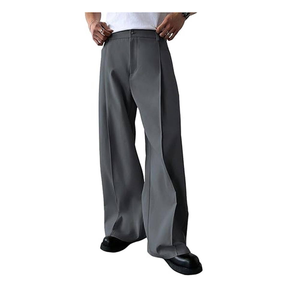 Men's Solid Color Straight Leg - Young Men Formal Wear 评论和价格