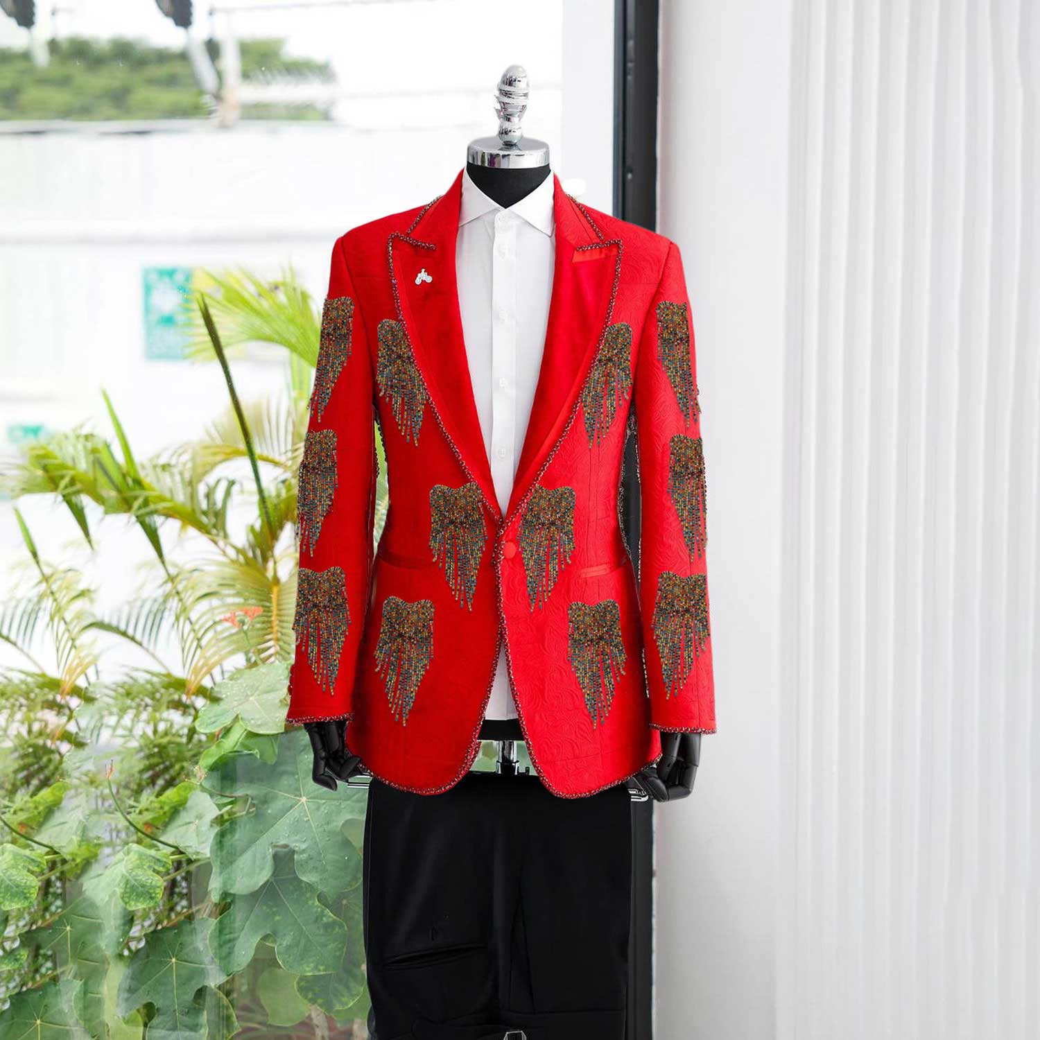 Fashion Wedding Men Suit Cryst - Men'S Formal Wear No Suit 评论和价格