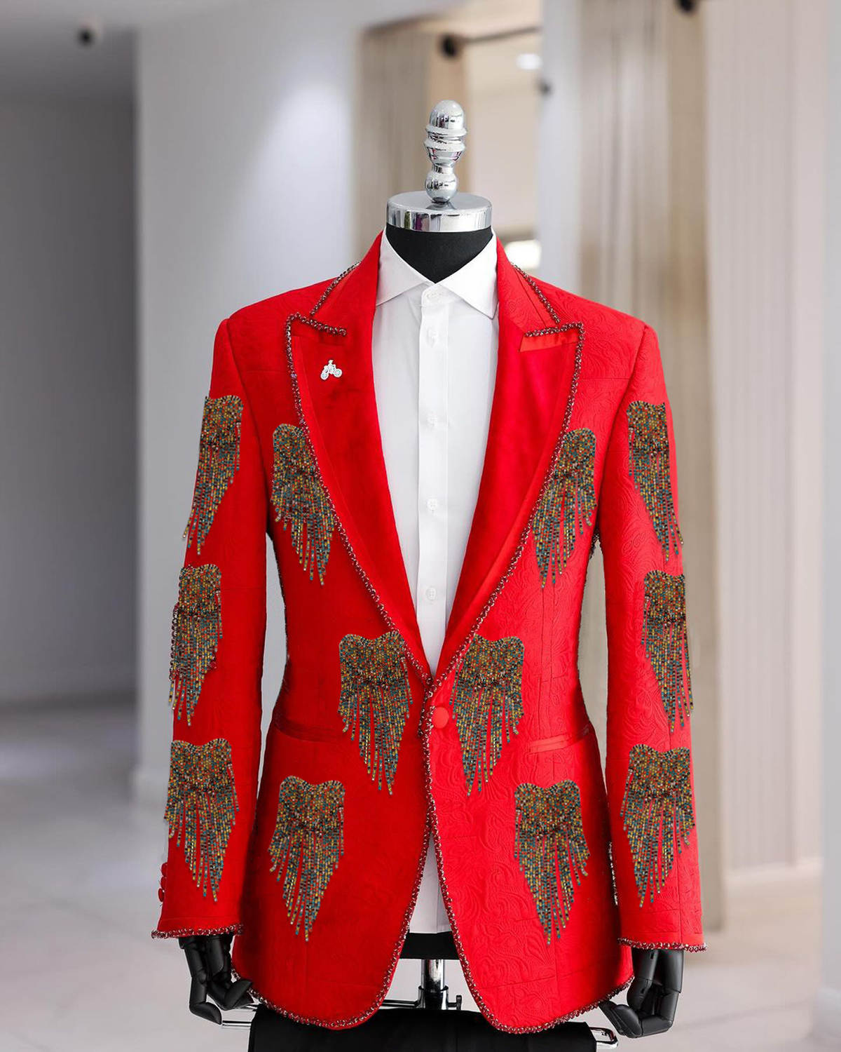 Fashion Wedding Men Suit Cryst - Men'S Formal Wear No Suit 评论和价格