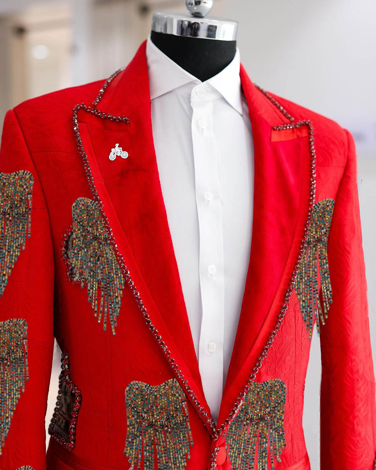 Fashion Wedding Men Suit Cryst - Men'S Formal Wear No Suit 评论和价格