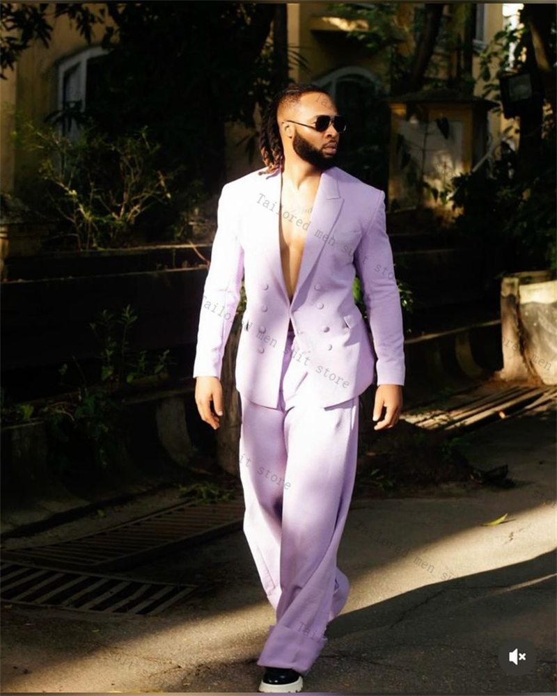 Lavender Purple Men Suits Pant - Men Formal Wear Purple 评论和价格