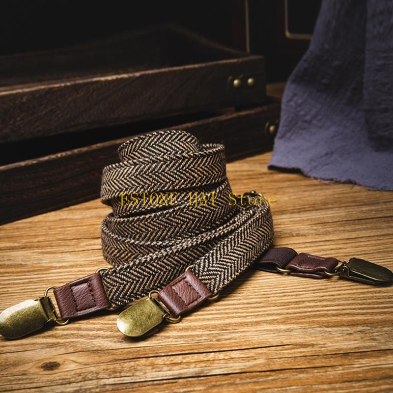 49MF 3 Clip Men Suspenders Ela - Tall Men Formal Wear 评论和价格