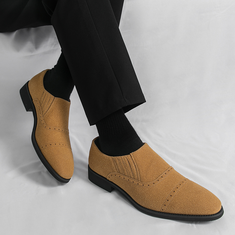 Retro Men Loafers Black Yellow - Formal Wear For Men Yellow 评论和价格