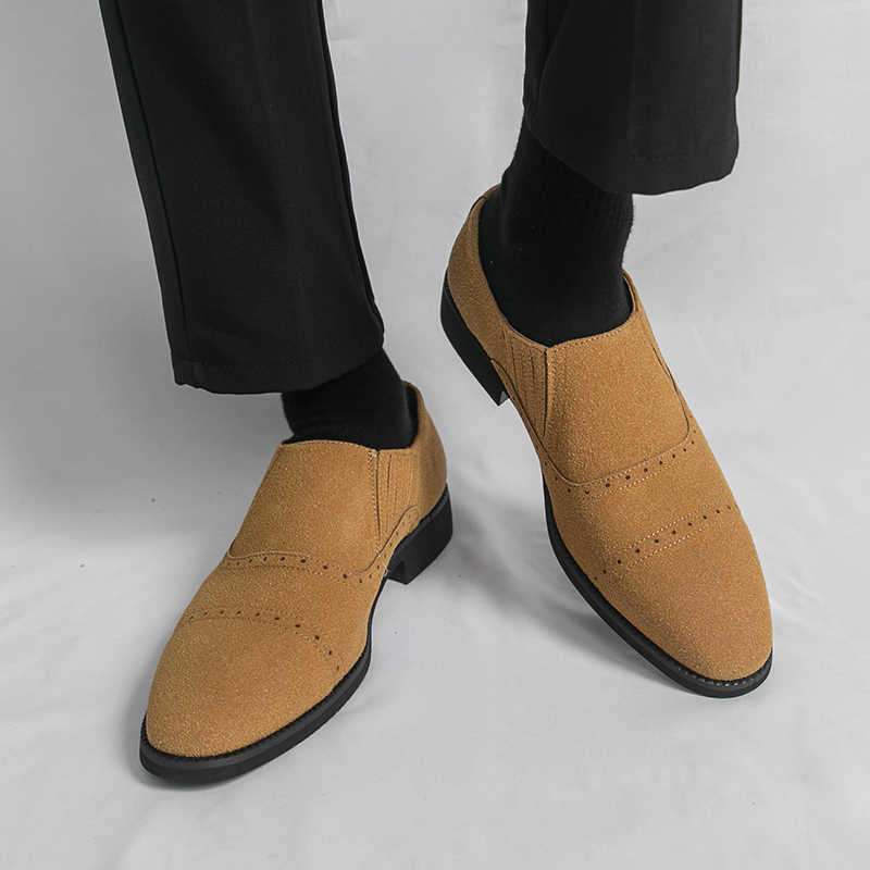 Retro Men Loafers Black Yellow - Formal Wear For Men Yellow 评论和价格