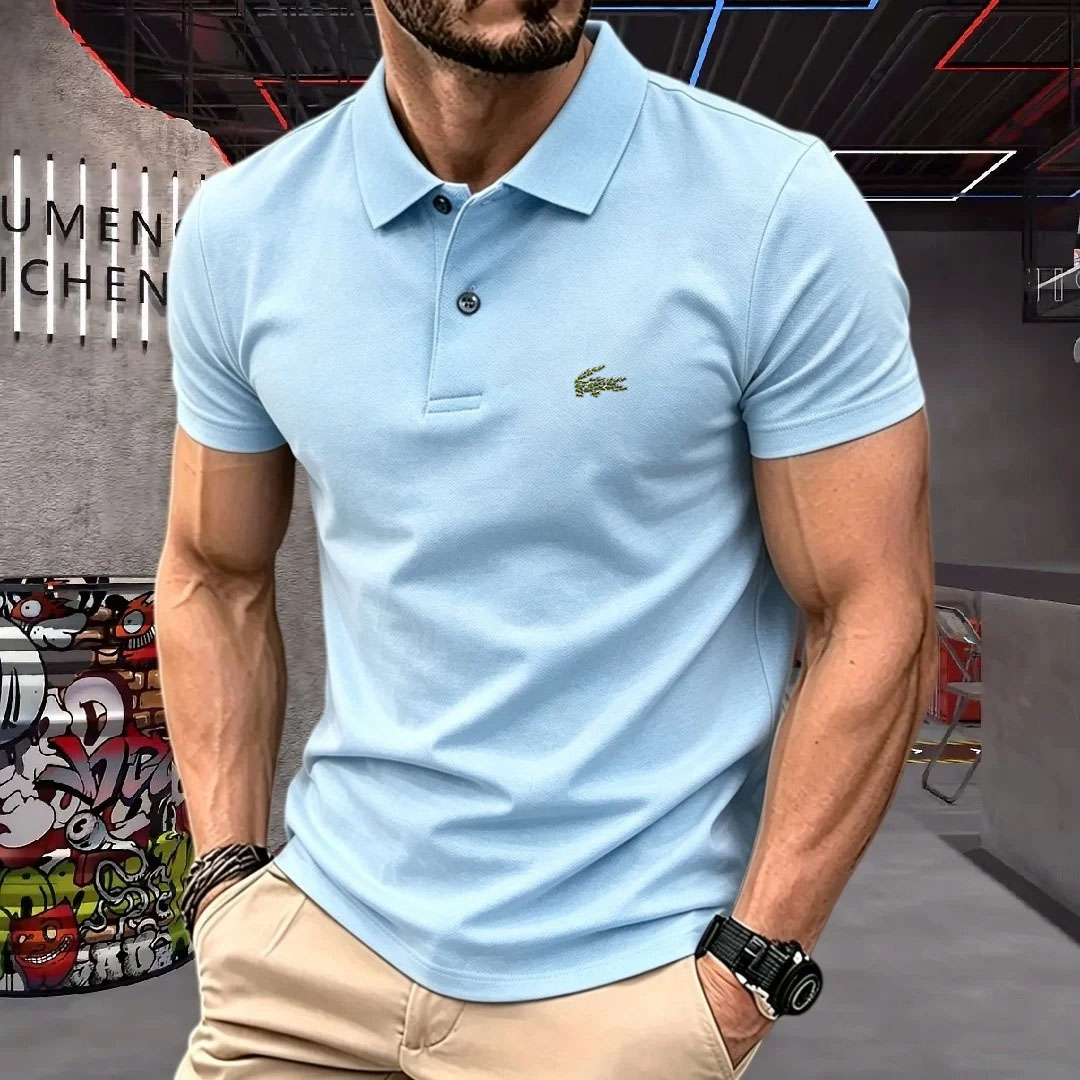 Man Short-Sleeved Polo Shirt L - Young Men Formal Wear 评论和价格