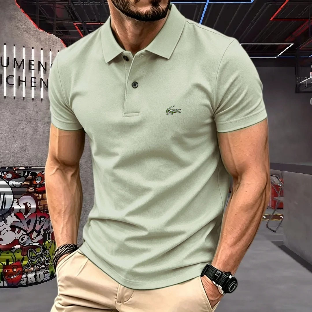 Man Short-Sleeved Polo Shirt L - Young Men Formal Wear 评论和价格