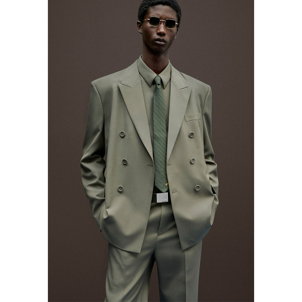 Men's Double-Breasted Suit 2 P - Khaki Formal Wear Men 评论和价格