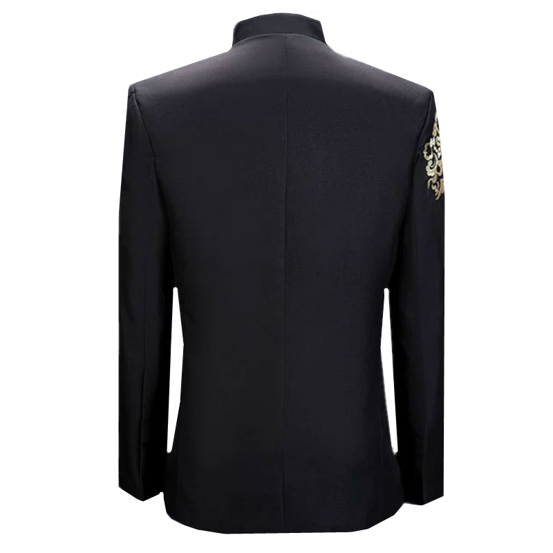 New Men Embroidered Suit Jacke - Men'S Vintage Formal Wear 评论和价格